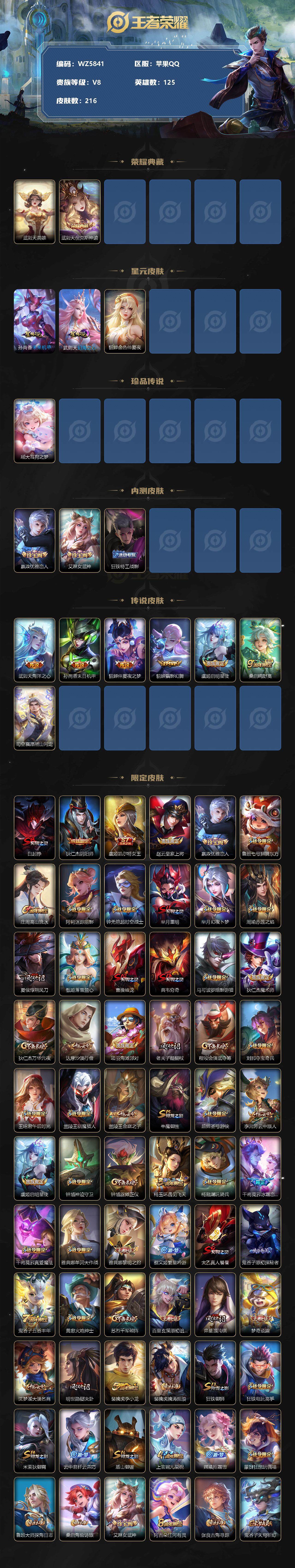 WZ033198212王者荣耀账号详情图2