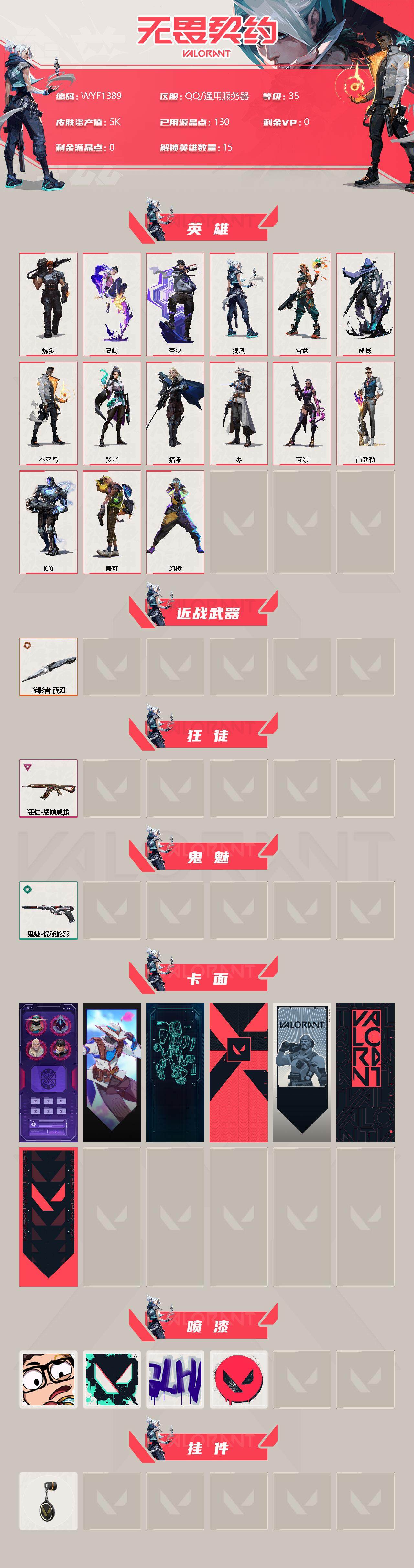 WWQEY38041无畏契约账号详情图2 WWQEY38041无畏契约账号详情图2