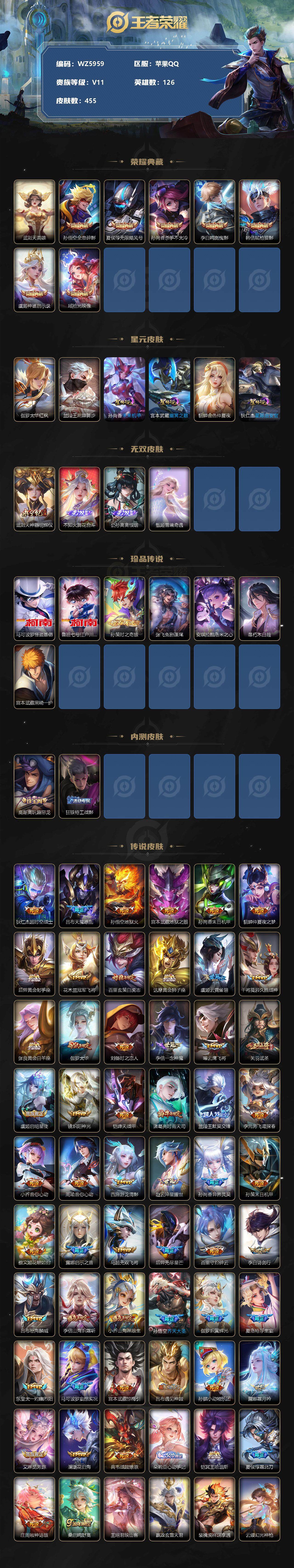 WZ033199079王者荣耀账号详情图2