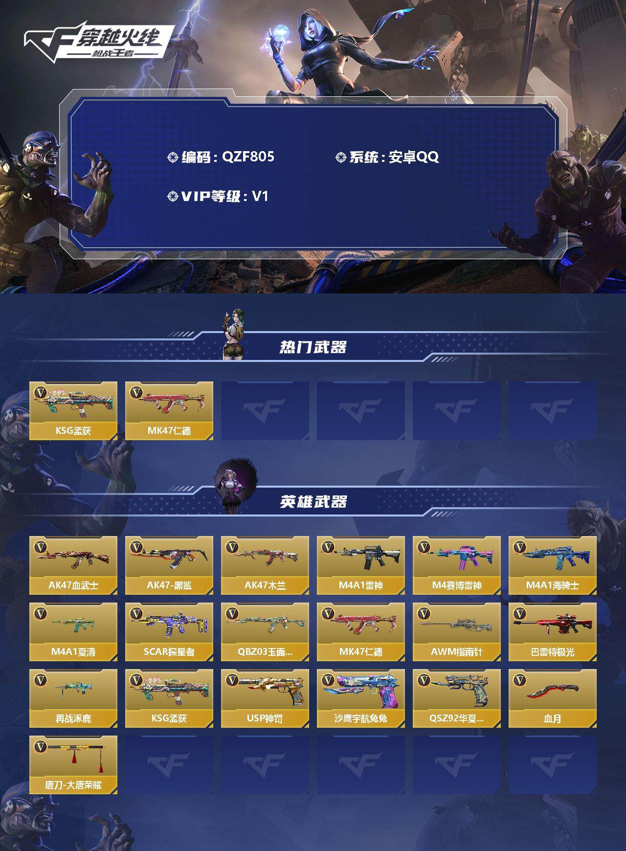 CFMEY339886枪战王者账号详情图2 CFMEY339886枪战王者账号详情图2