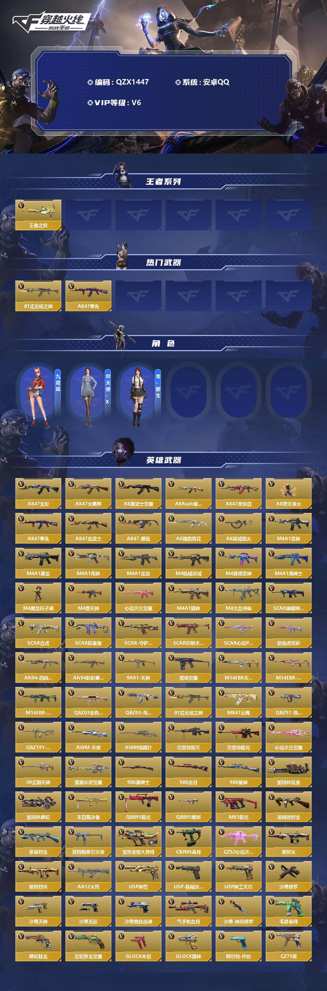 CFMEY339988枪战王者账号详情图2