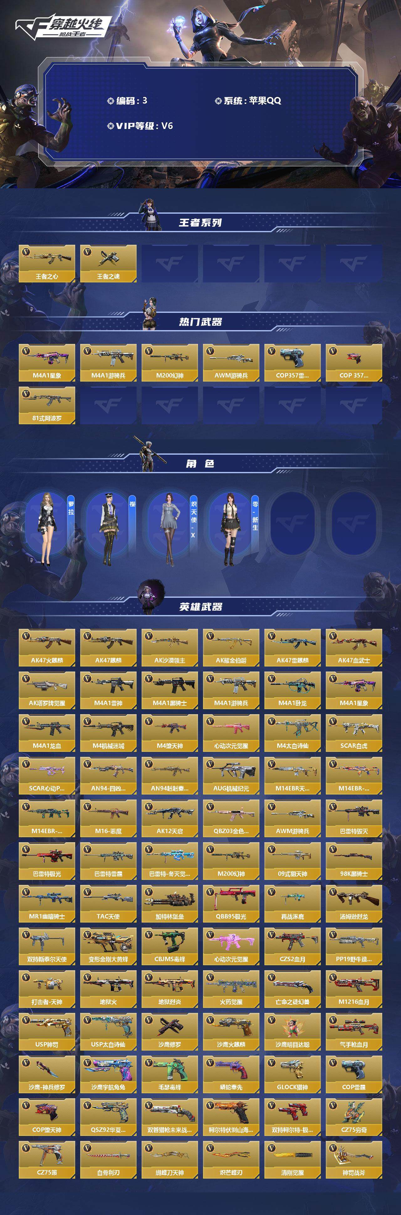 CFMLFY340014枪战王者账号详情图2 CFMLFY340014枪战王者账号详情图2
