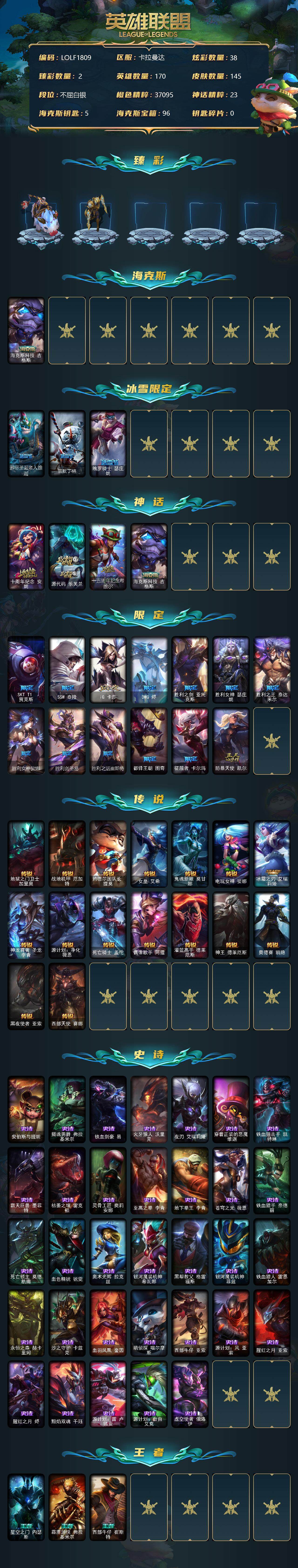 LOLEY38558英雄联盟账号详情图2