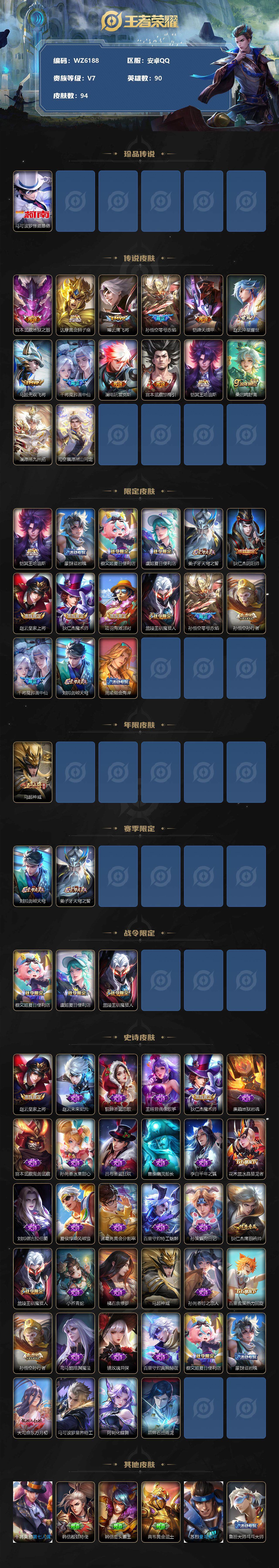 WZ033202122王者荣耀账号详情图2