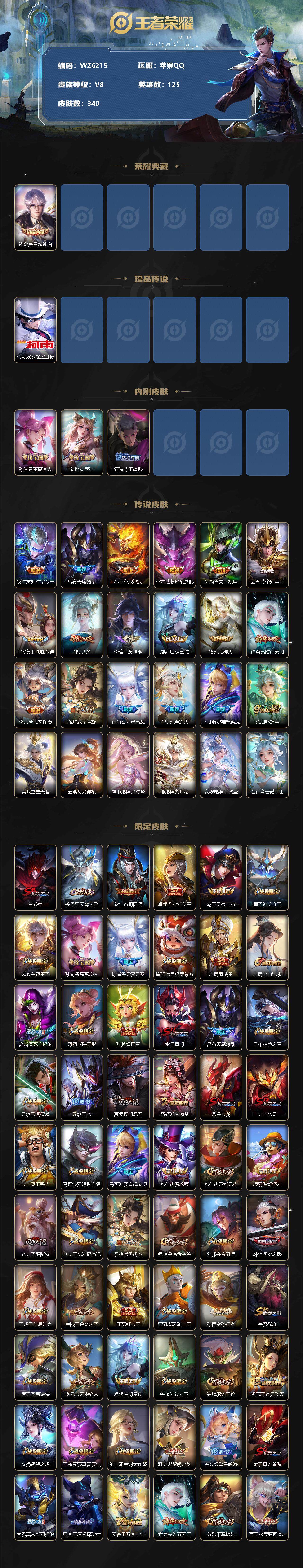 WZ033201594王者荣耀账号详情图2