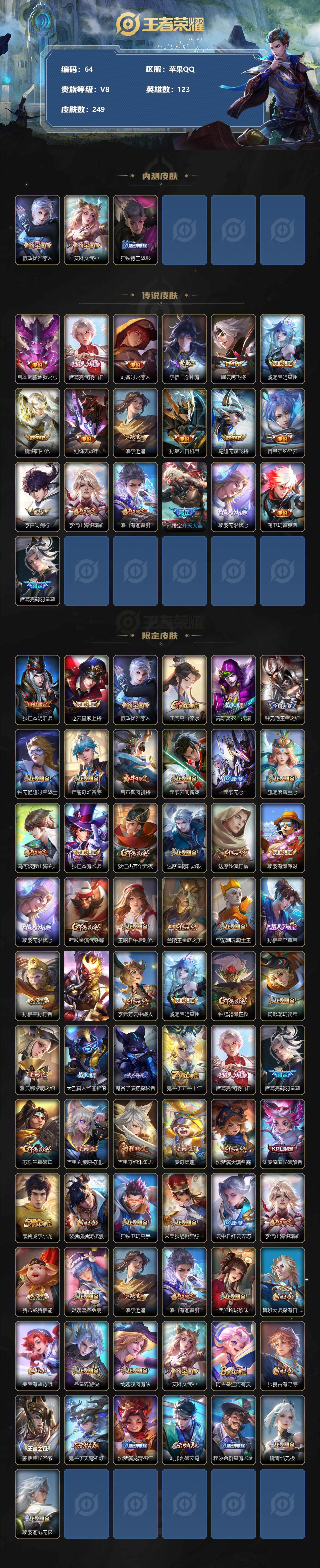 WZLFY3201387王者荣耀账号详情图2