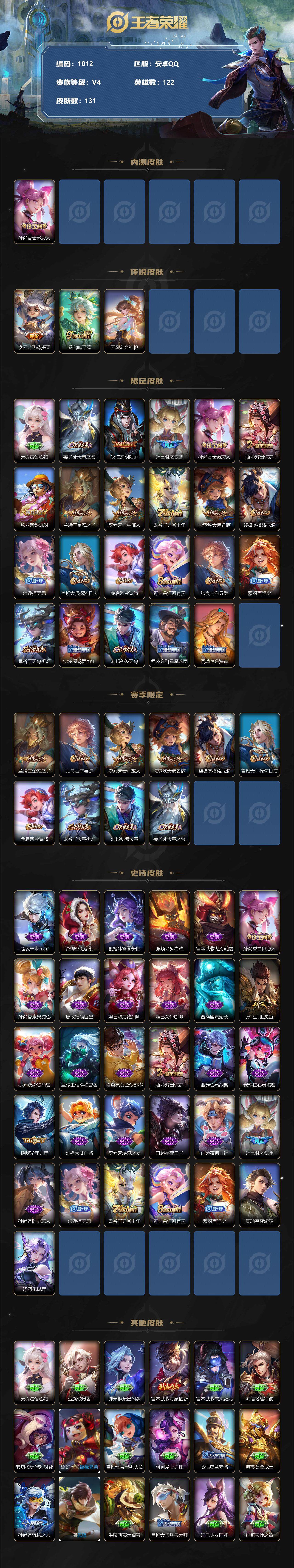 WZCMW3220720王者荣耀账号详情图3 WZCMW3220720王者荣耀账号详情图3