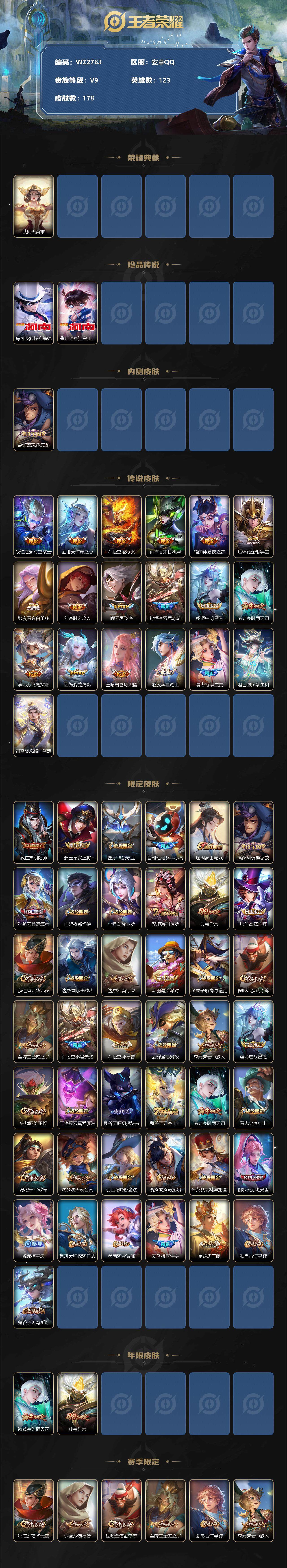 WZXS3205406王者荣耀账号详情图2