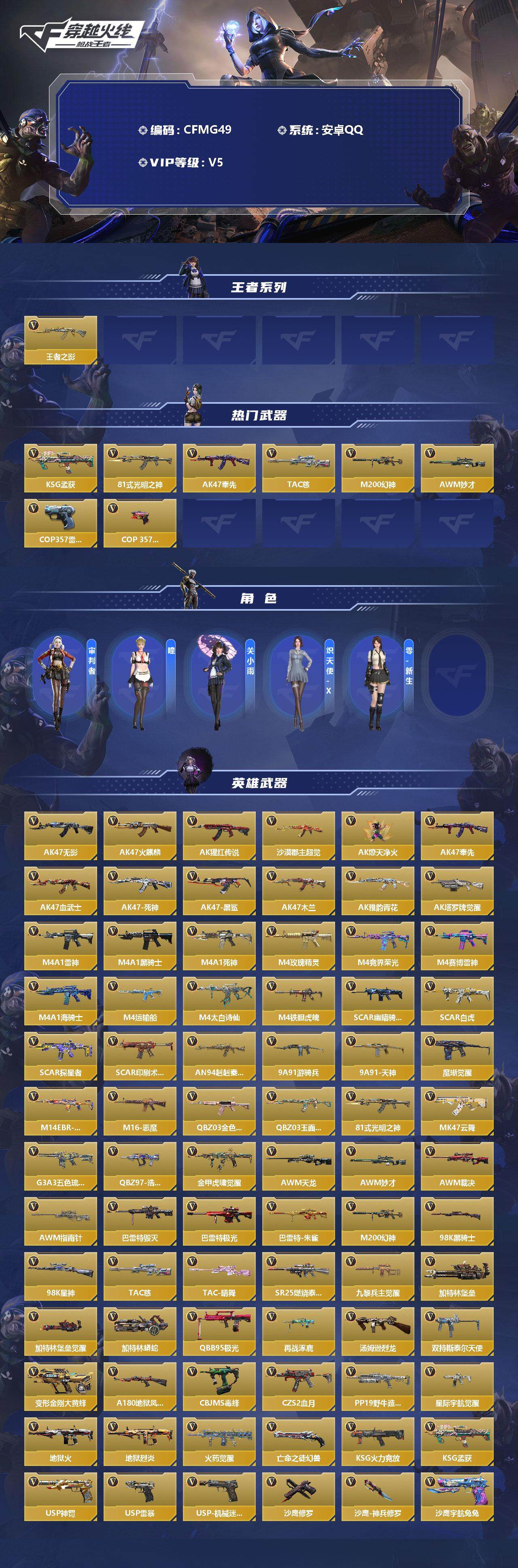 CFMEY340240枪战王者账号详情图2