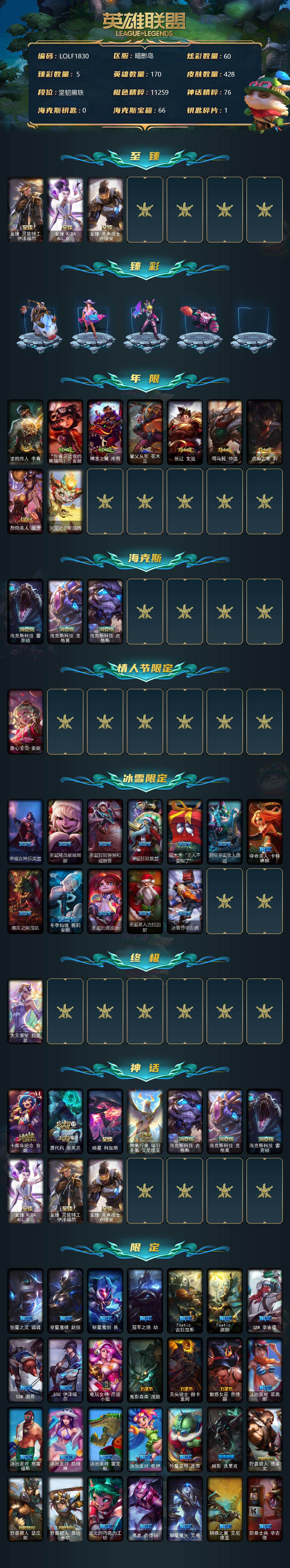 LOLEY38719英雄联盟账号详情图2 LOLEY38719英雄联盟账号详情图2