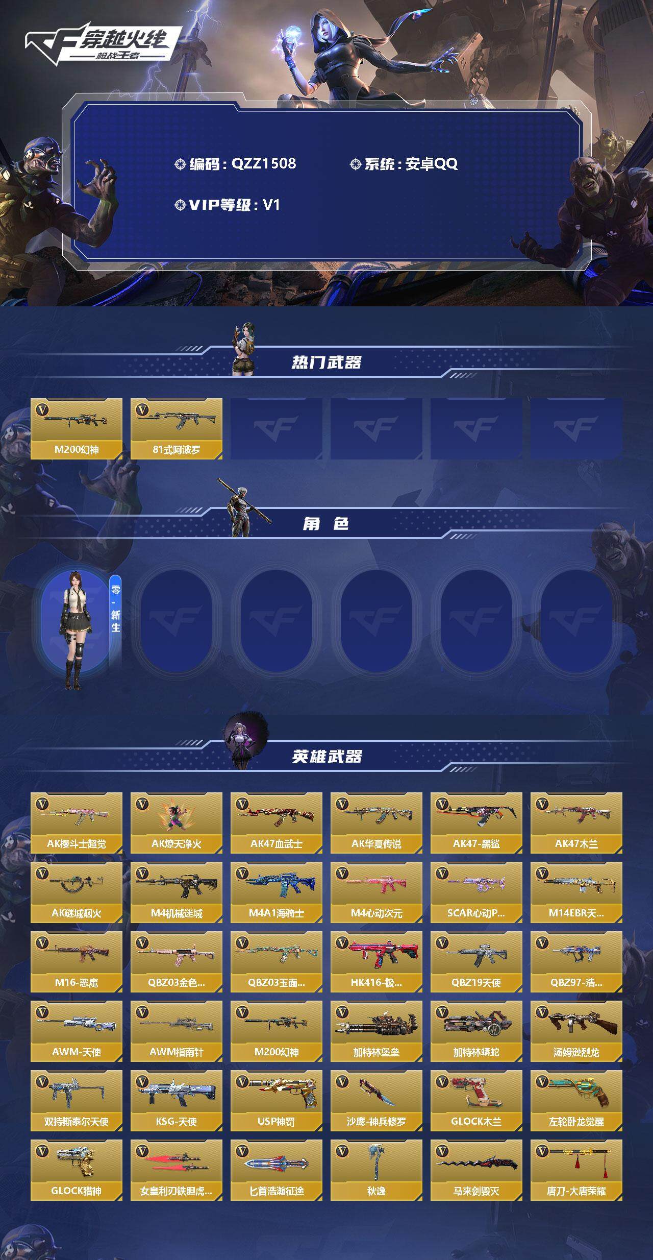CFMEY340458枪战王者账号详情图2 CFMEY340458枪战王者账号详情图2