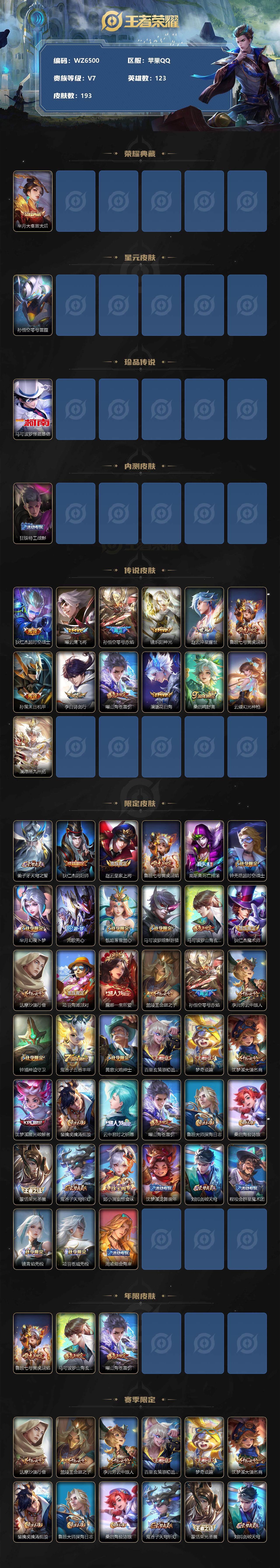WZ033206842王者荣耀账号详情图2
