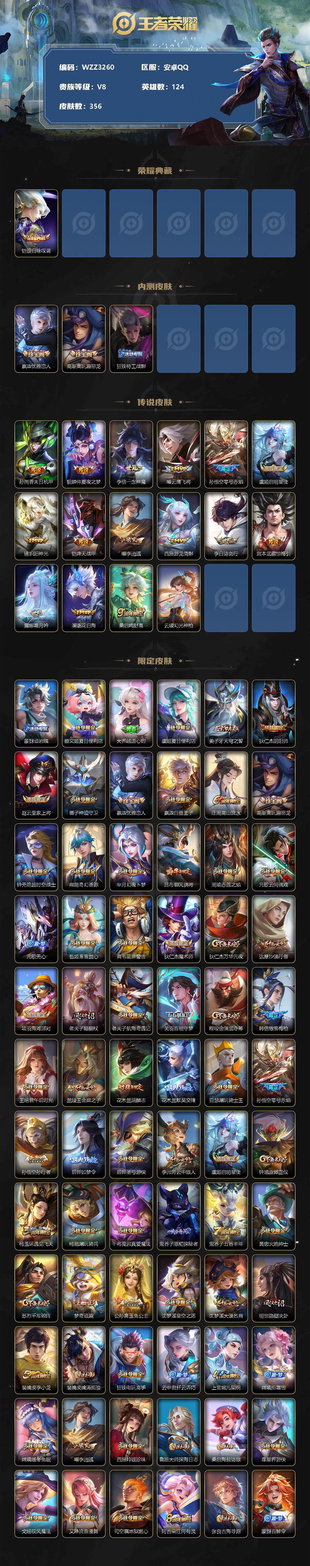 WZEY3206630王者荣耀账号详情图2