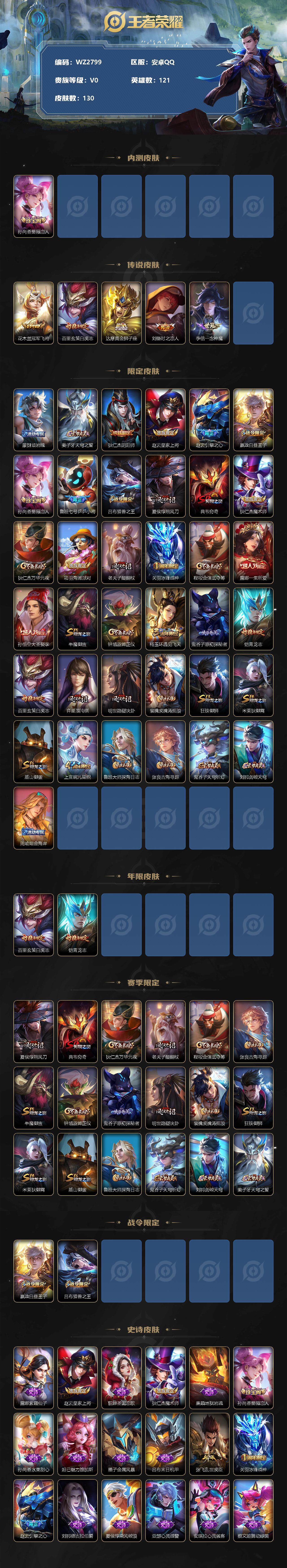 WZXS3206911王者荣耀账号详情图2
