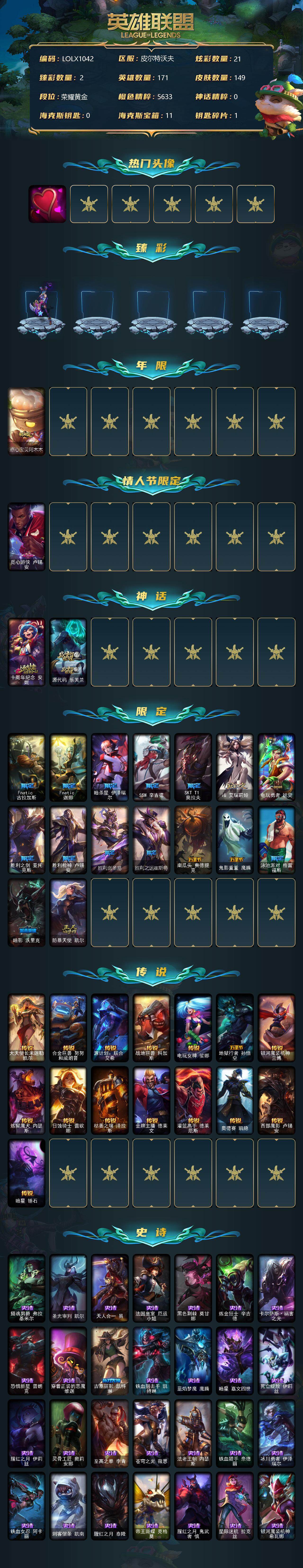 LOLEY38806英雄联盟账号详情图2