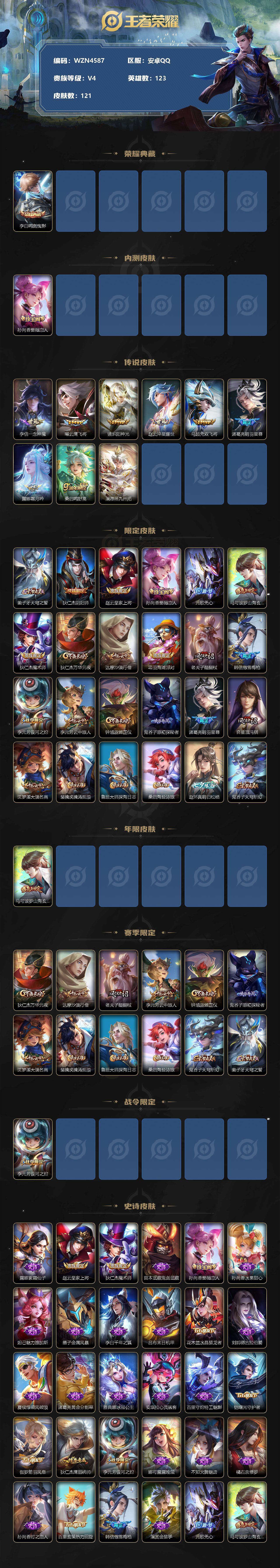 WZEY3207533王者荣耀账号详情图2