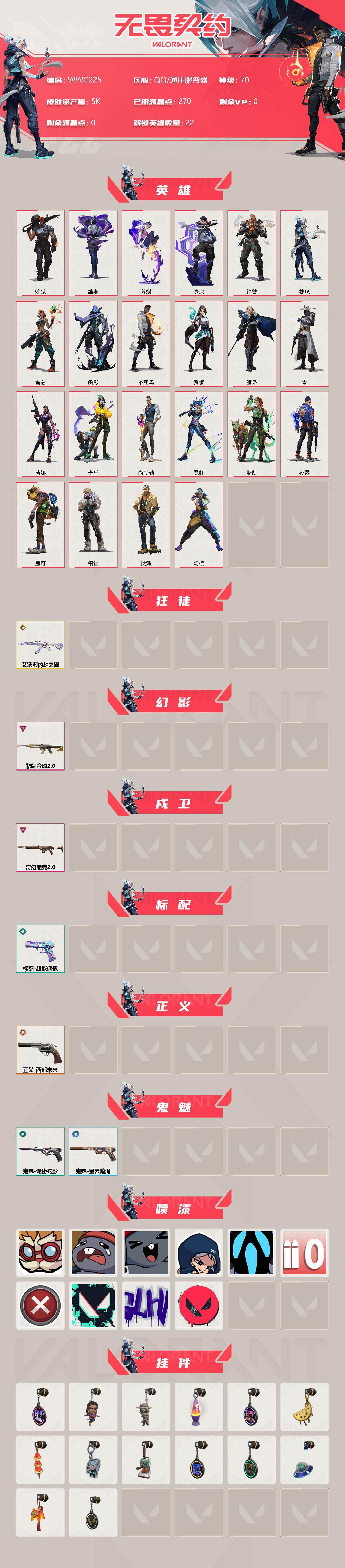 WWQEY38603无畏契约账号详情图2 WWQEY38603无畏契约账号详情图2