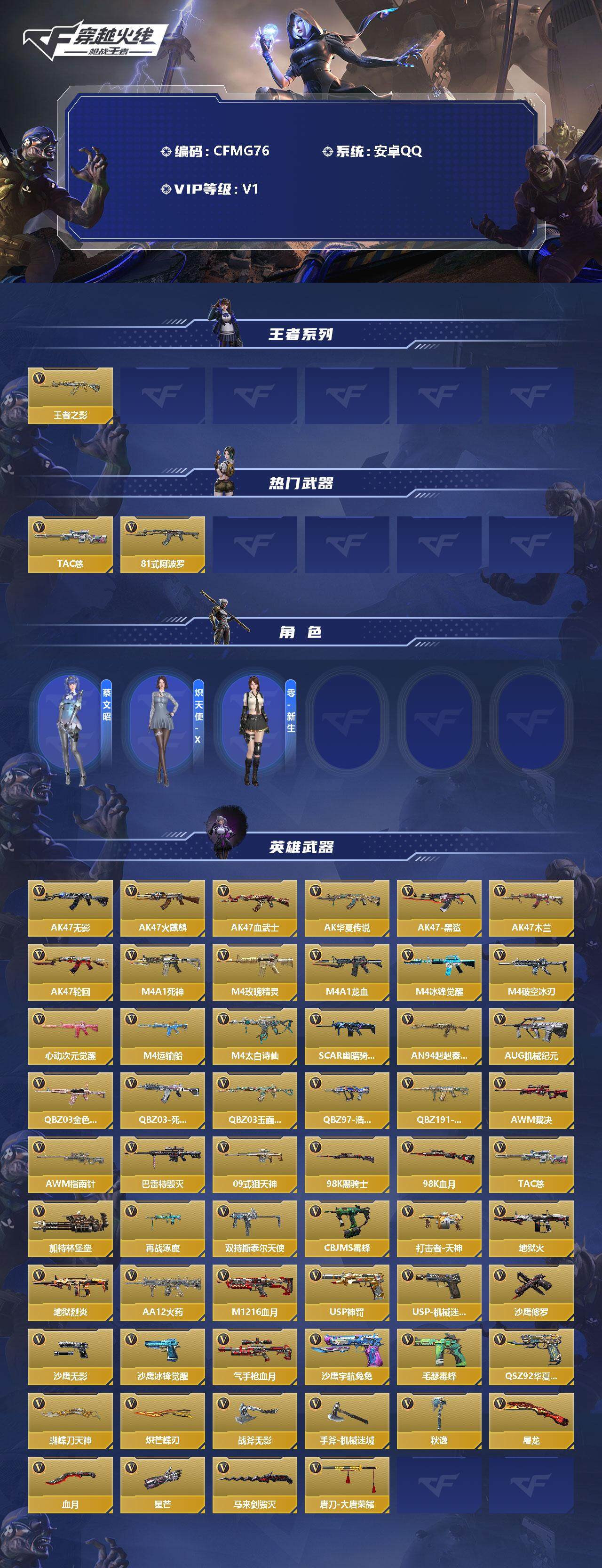 CFMEY341151枪战王者账号详情图2 CFMEY341151枪战王者账号详情图2