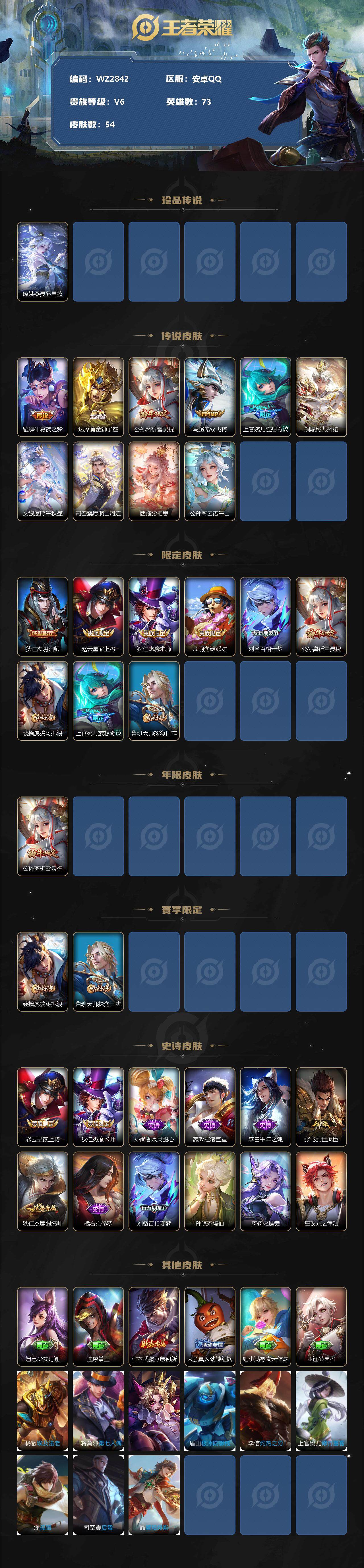 WZXS3209918王者荣耀账号详情图2 WZXS3209918王者荣耀账号详情图2