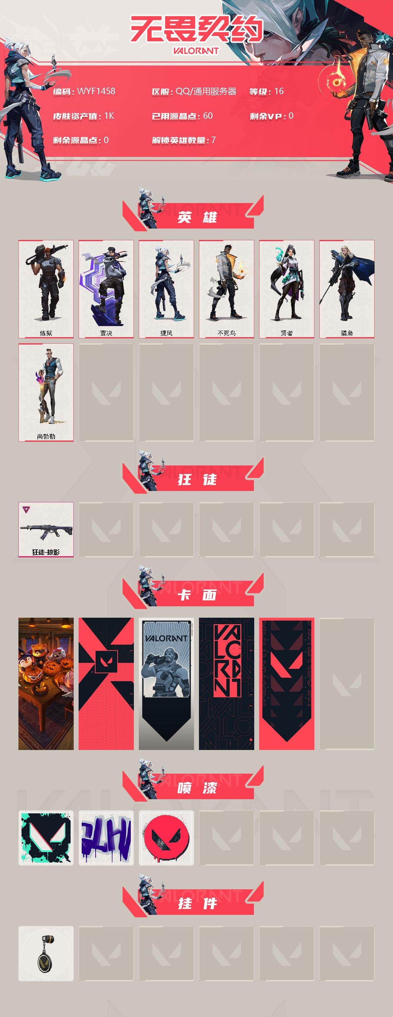 WWQEY38650无畏契约账号详情图2 WWQEY38650无畏契约账号详情图2