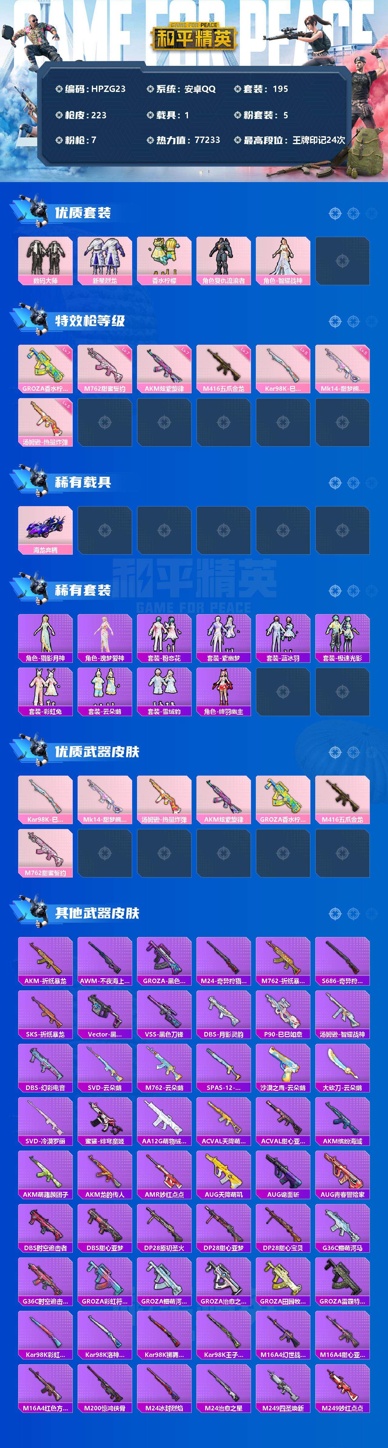 HPEY3293633和平精英账号详情图2