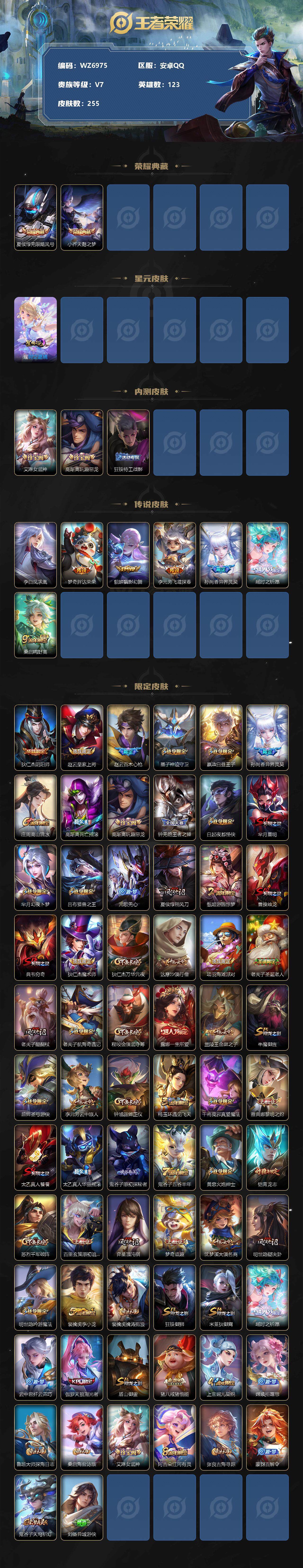 WZ033219531王者荣耀账号详情图2