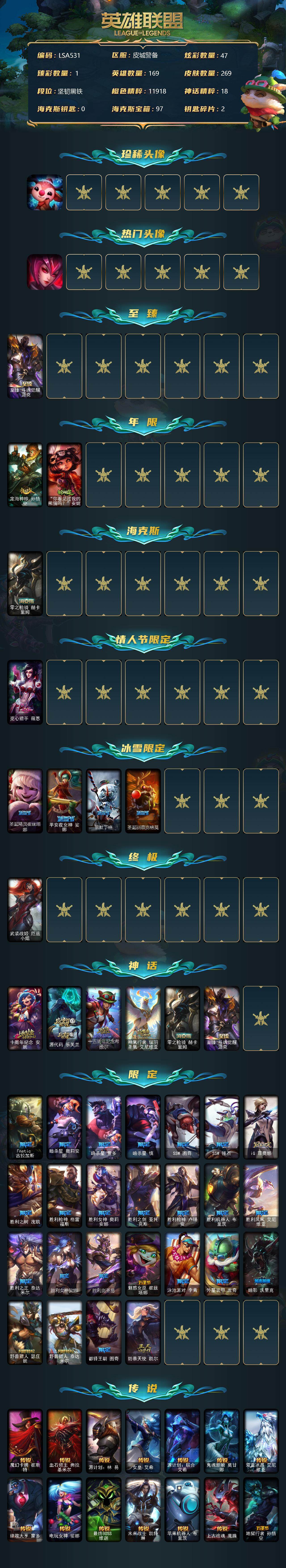 LOLEY39174英雄联盟账号详情图2 LOLEY39174英雄联盟账号详情图2
