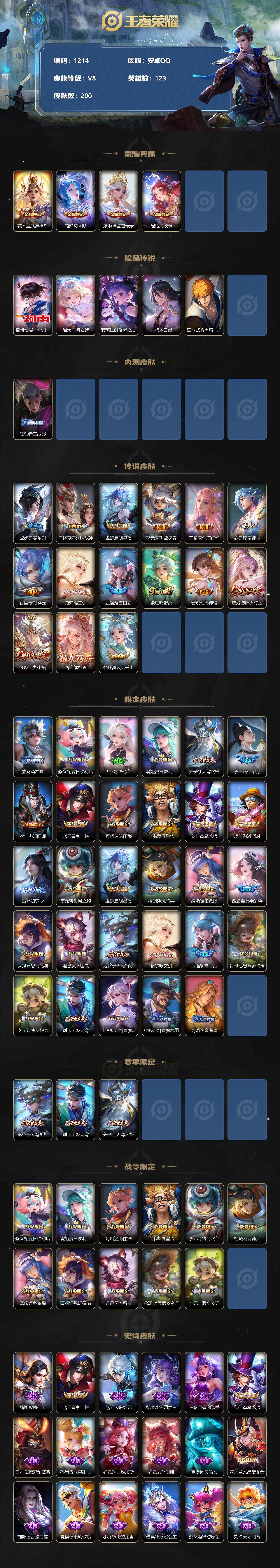 WZCMW3220875王者荣耀账号详情图3 WZCMW3220875王者荣耀账号详情图3