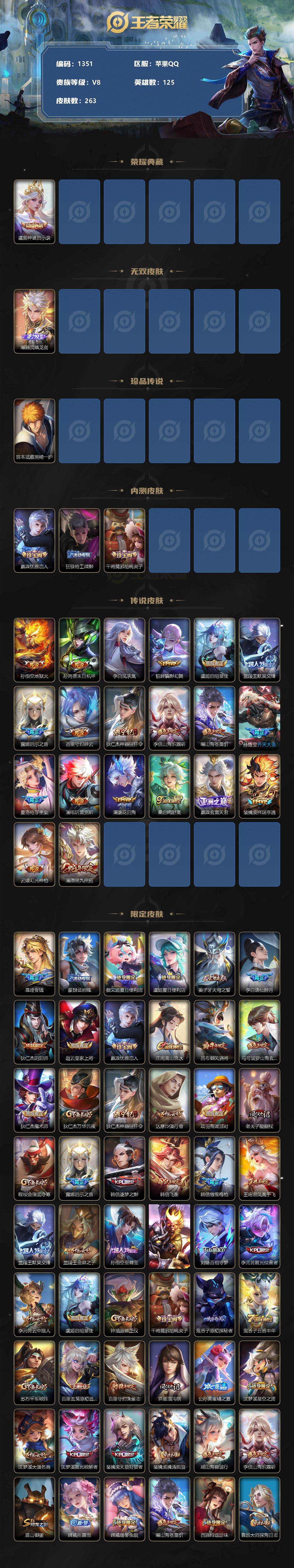 WZCMW3232037王者荣耀账号详情图3