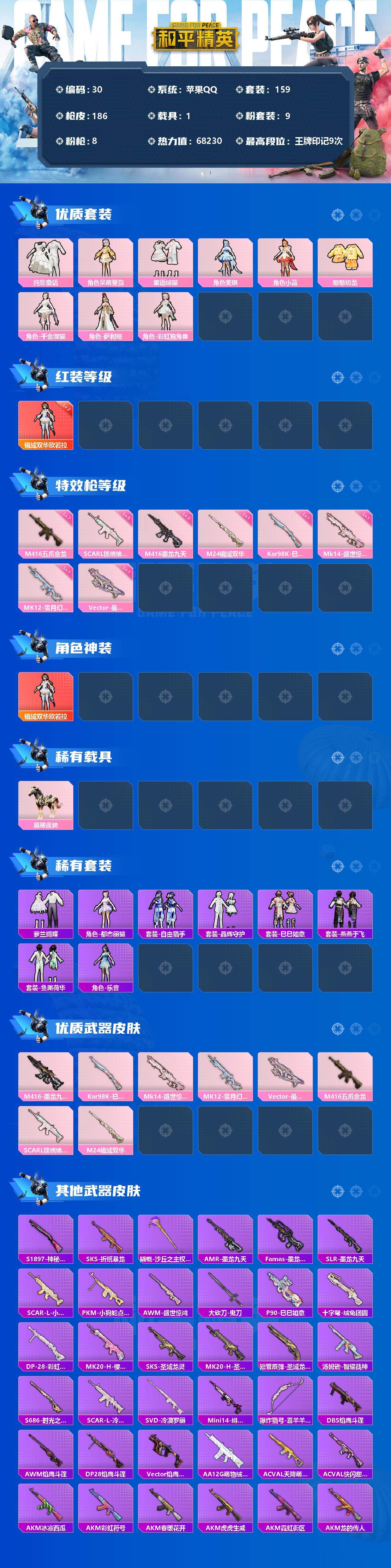 HPLFY3299929和平精英账号详情图2