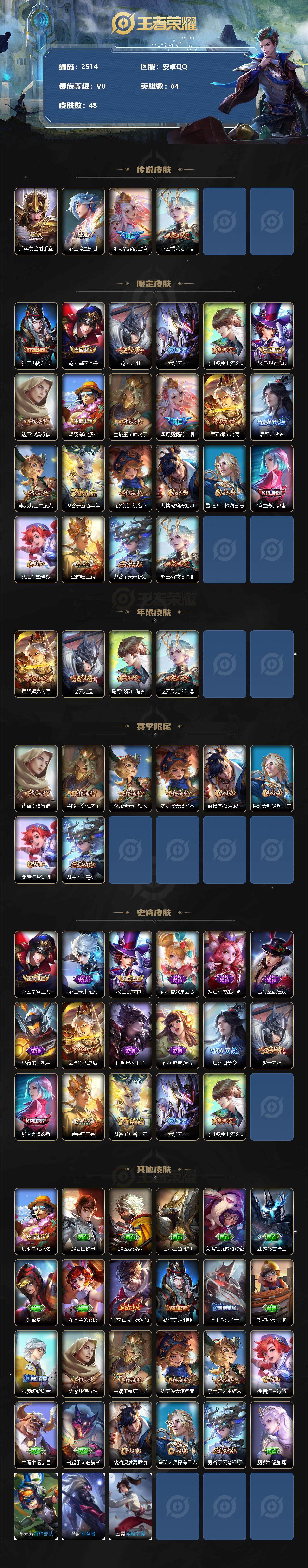 WZJZ3223697王者荣耀账号详情图2 WZJZ3223697王者荣耀账号详情图2