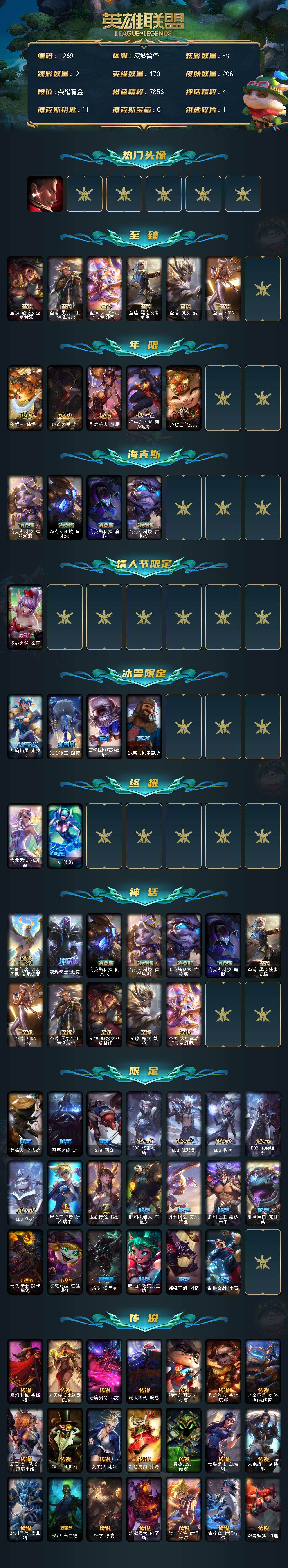 LOLCMW39820英雄联盟账号详情图3
