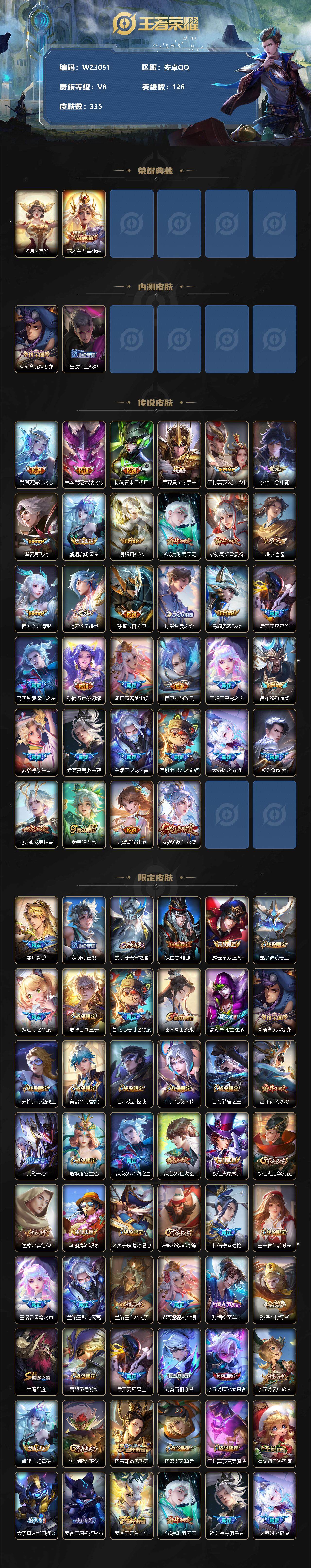 WZXS3224805王者荣耀账号详情图2