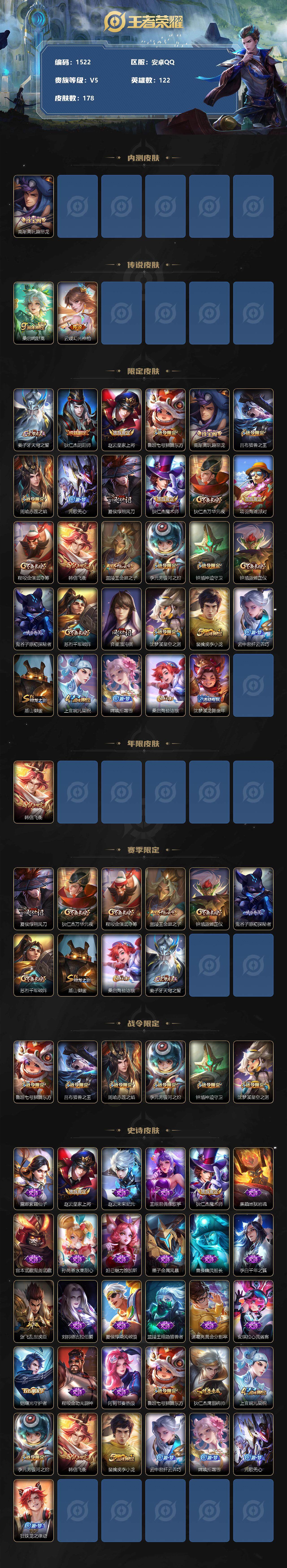 WZCMW3232173王者荣耀账号详情图3 WZCMW3232173王者荣耀账号详情图3