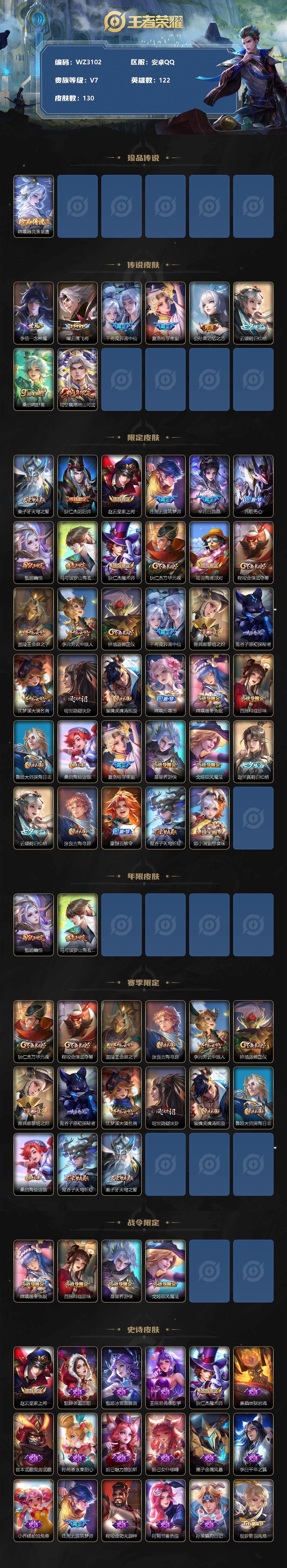 WZXS3228209王者荣耀账号详情图2