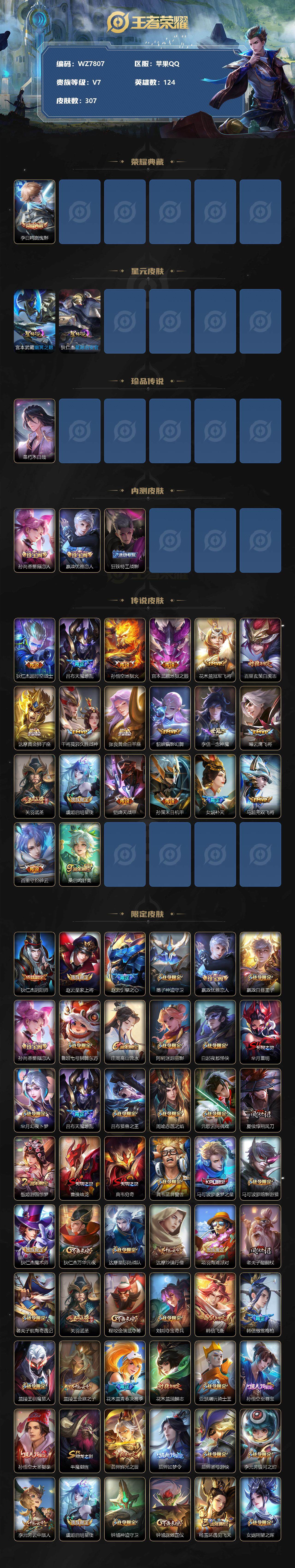 WZ0349230王者荣耀账号详情图2