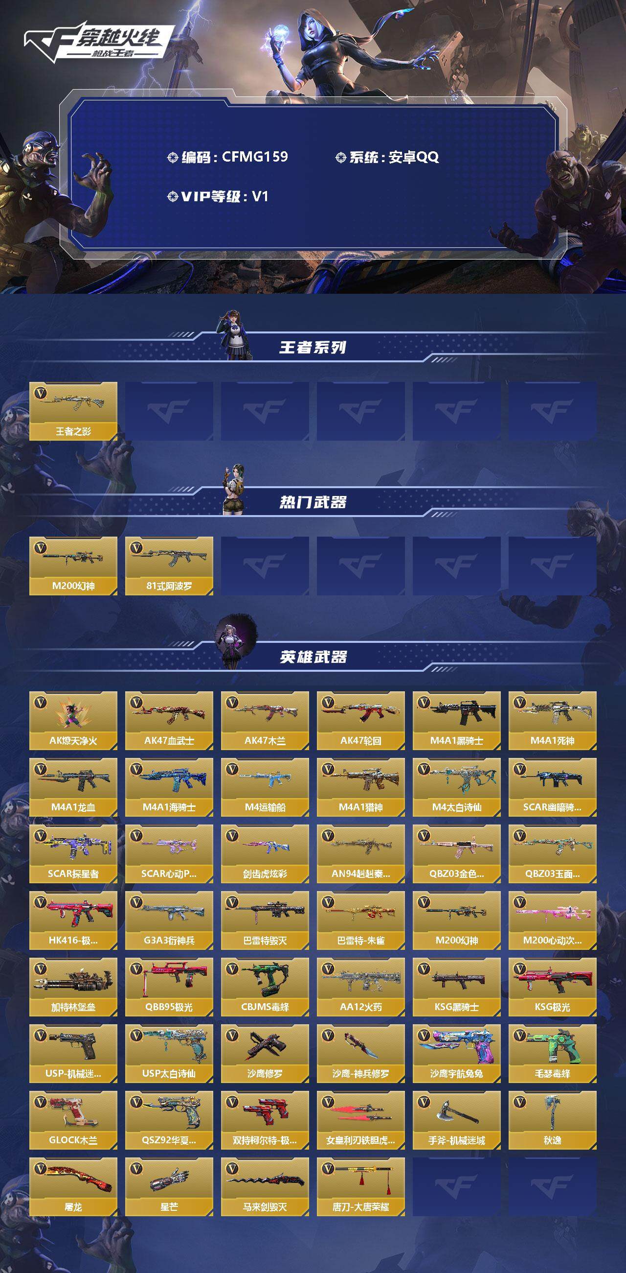 CFMEY342426枪战王者账号详情图2 CFMEY342426枪战王者账号详情图2