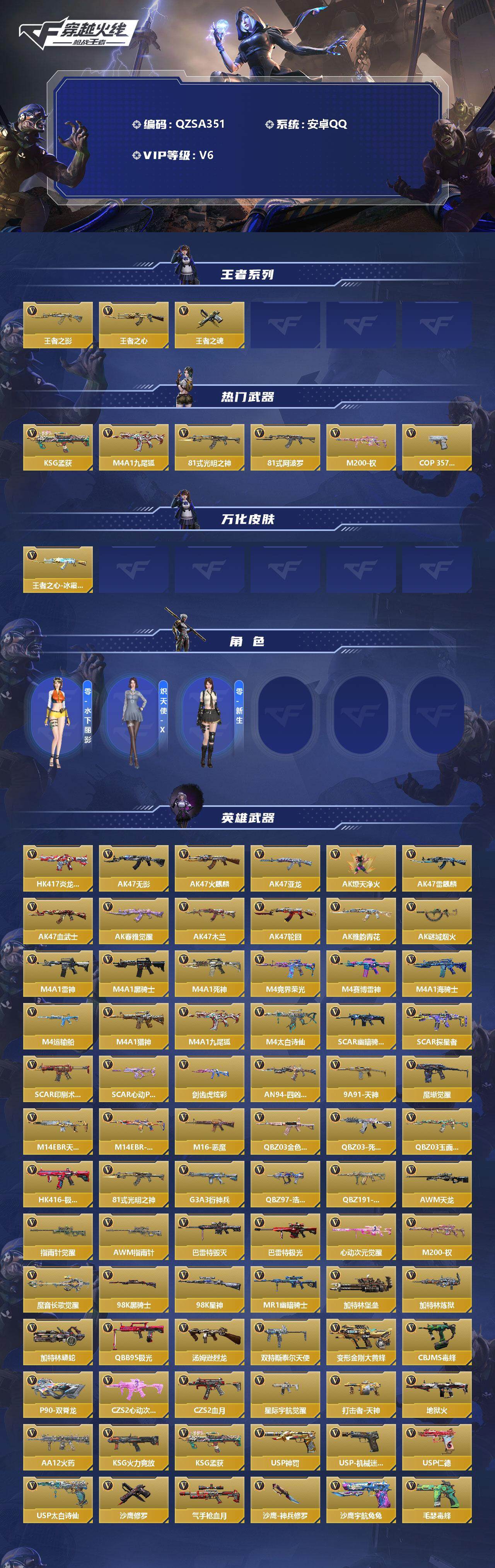 CFMEY342576枪战王者账号详情图2 CFMEY342576枪战王者账号详情图2