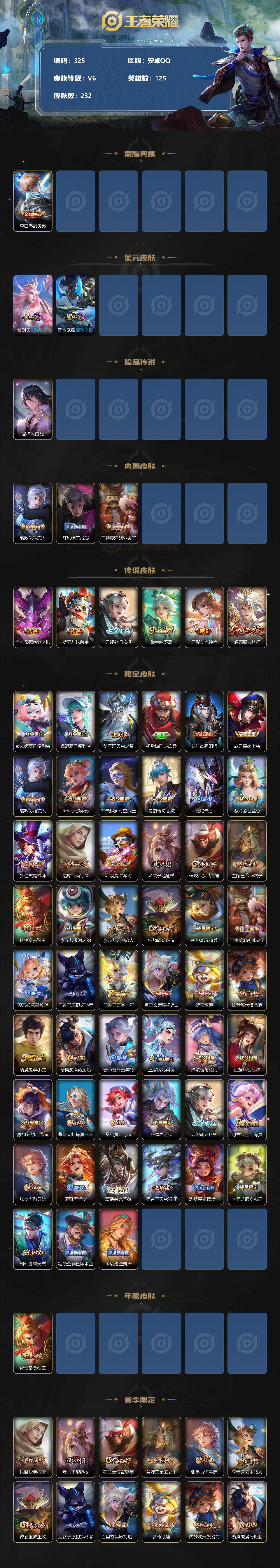 WZLFY3234772王者荣耀账号详情图2