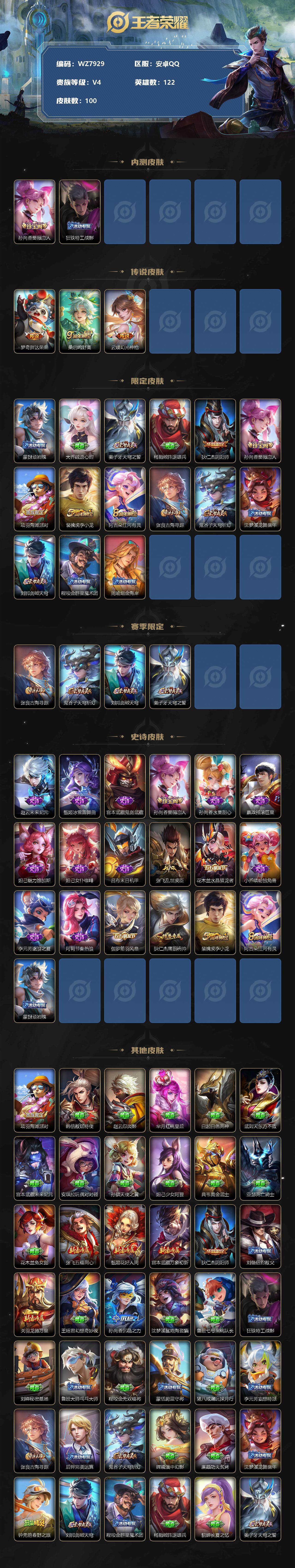 WZ0349234王者荣耀账号详情图2