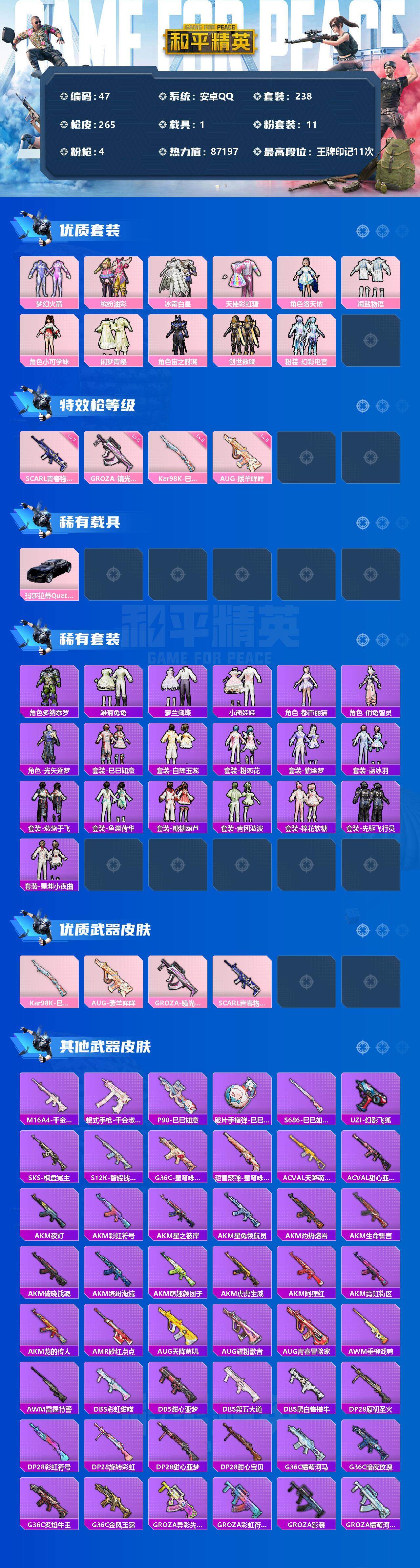 HPLFY3307856和平精英账号详情图2 HPLFY3307856和平精英账号详情图2