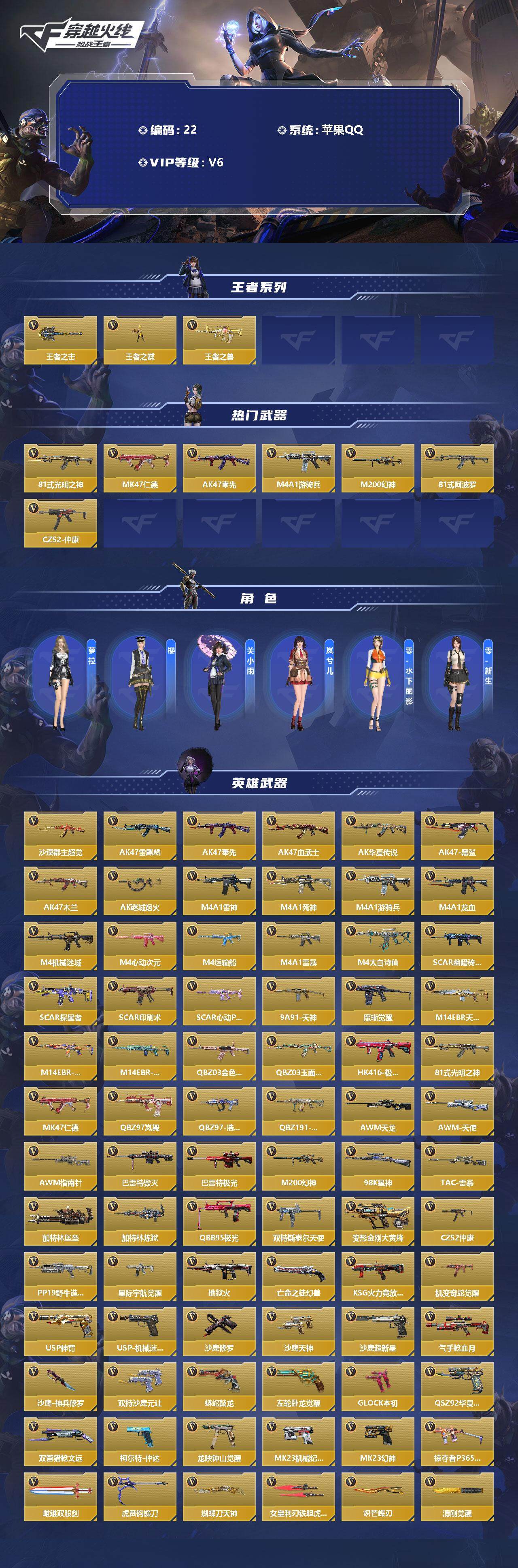 CFMLFY342852枪战王者账号详情图2