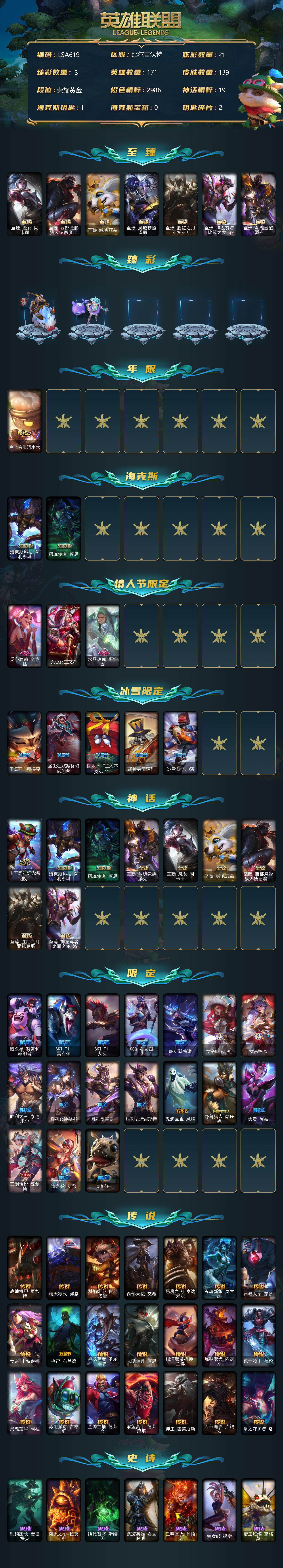 LOLEY310325英雄联盟账号详情图2 LOLEY310325英雄联盟账号详情图2