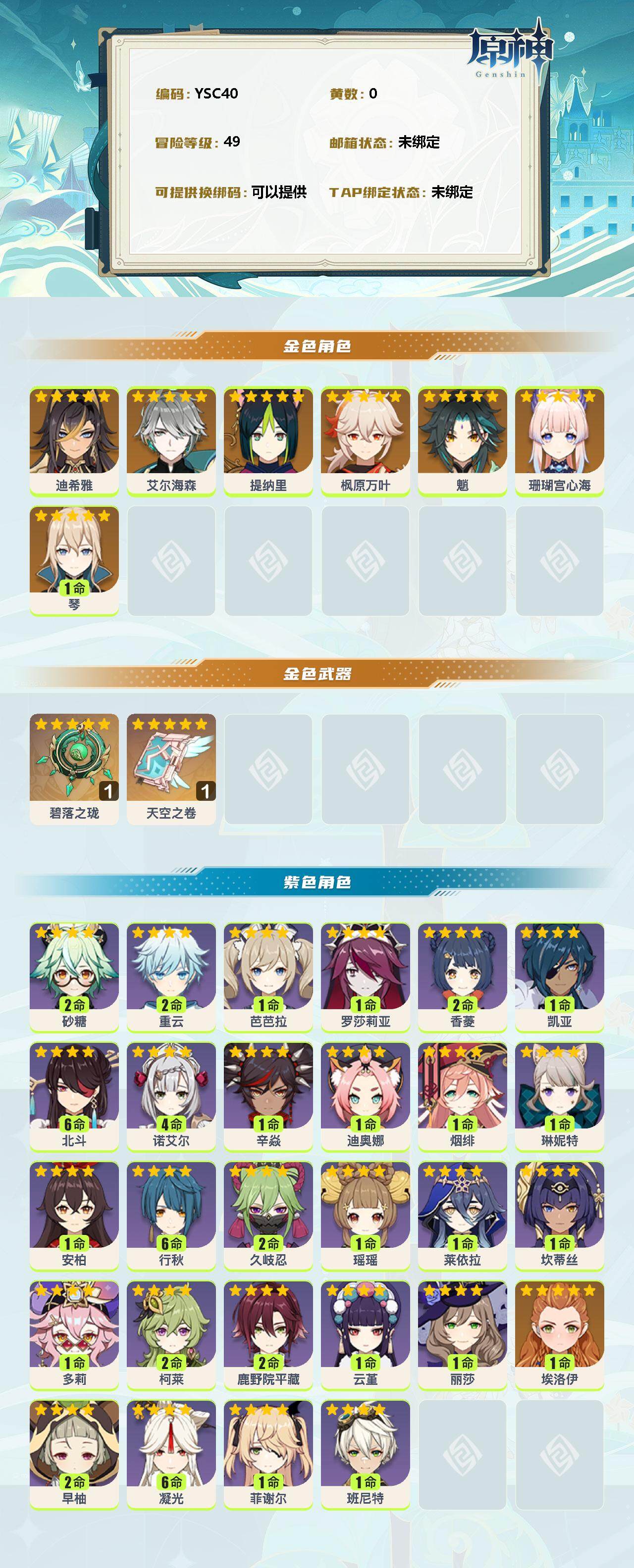 YSEY39324原神账号详情图2