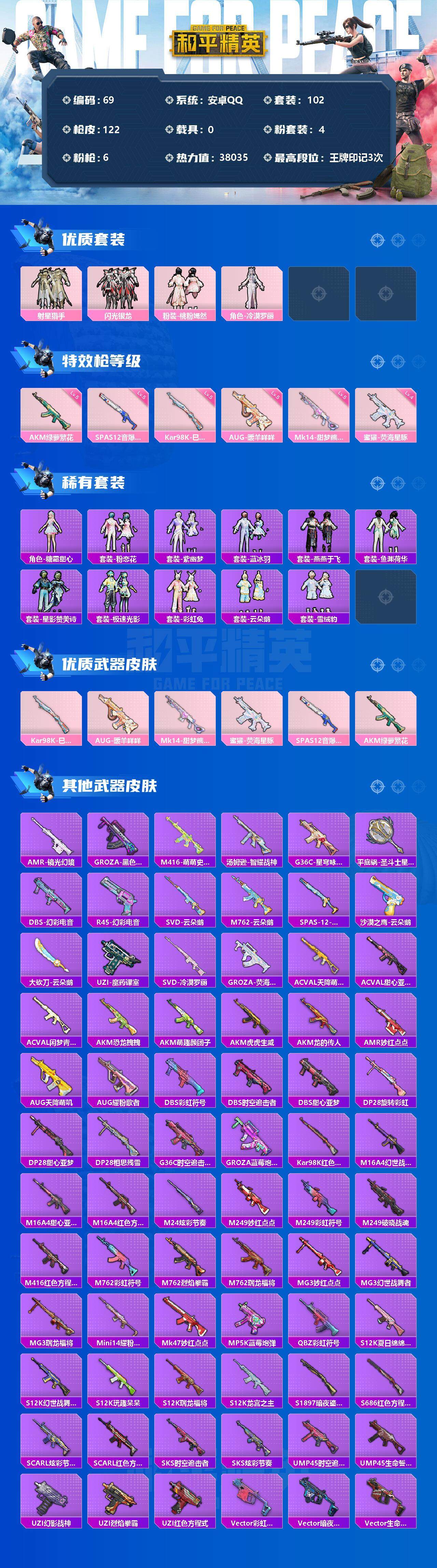 HPLFY3311696和平精英账号详情图2 HPLFY3311696和平精英账号详情图2