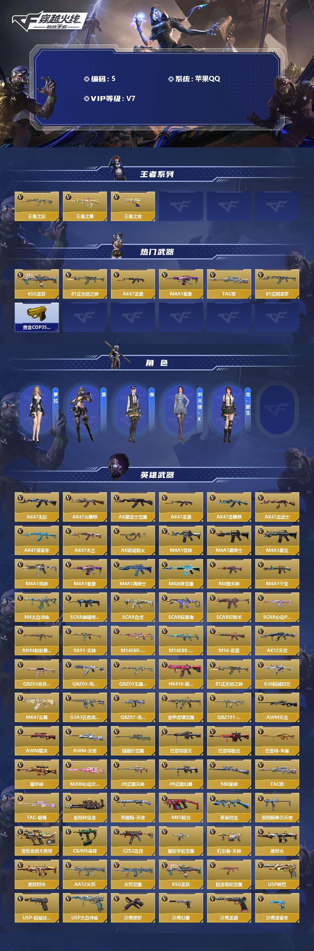 CFMLFY343510枪战王者账号详情图2