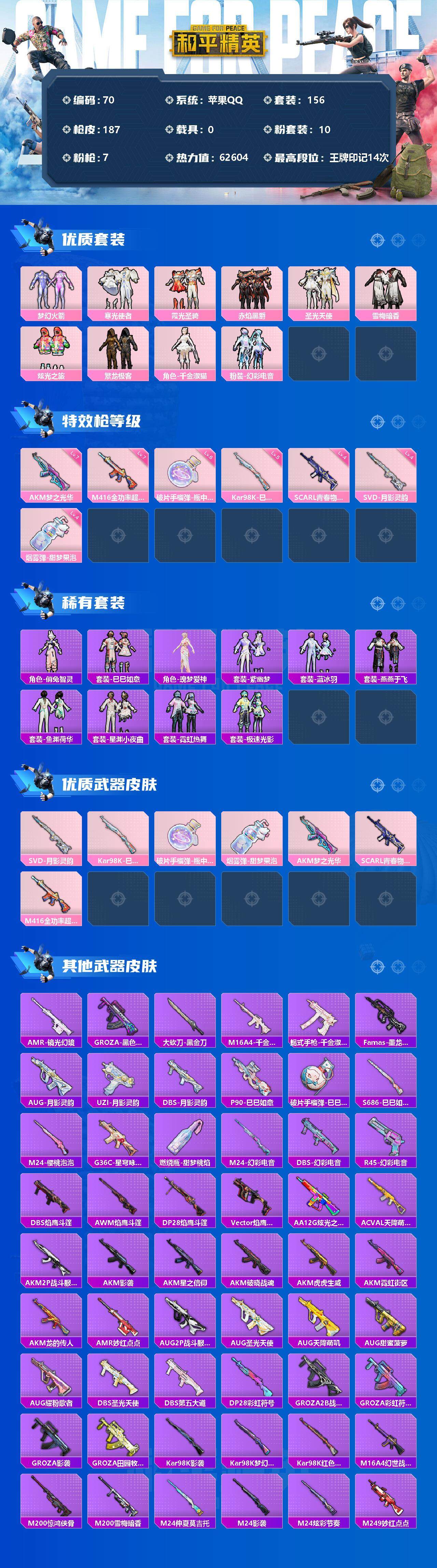 HPLFY3310662和平精英账号详情图2