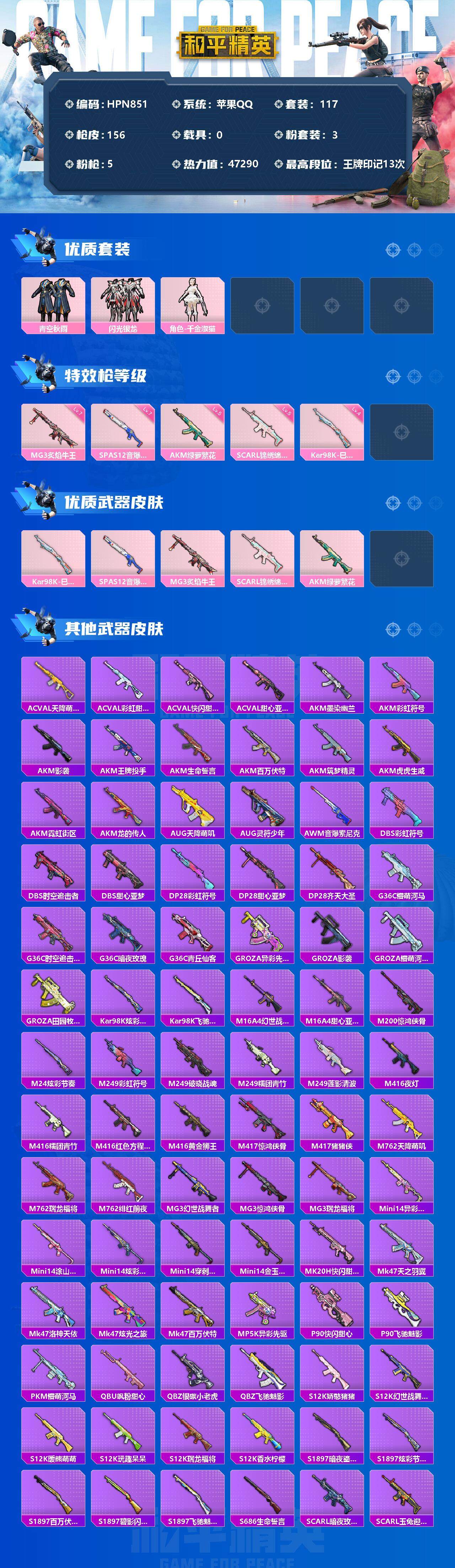 HPEY3310850和平精英账号详情图2