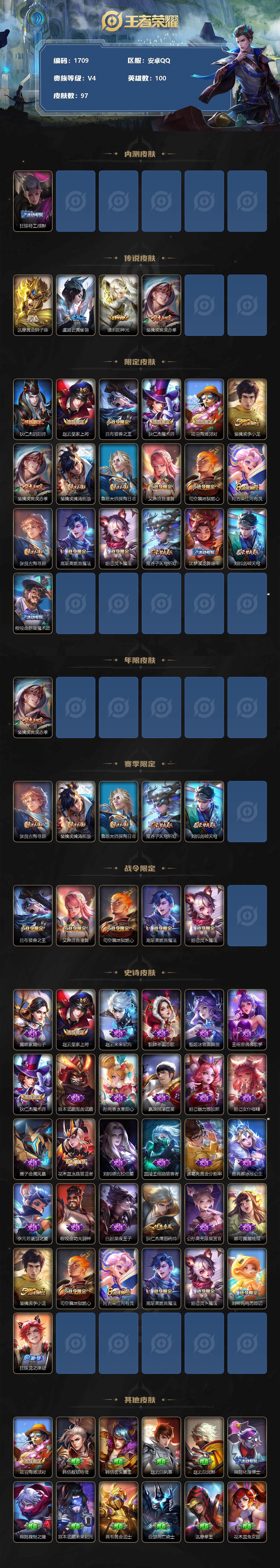 WZCMW3247084王者荣耀账号详情图2