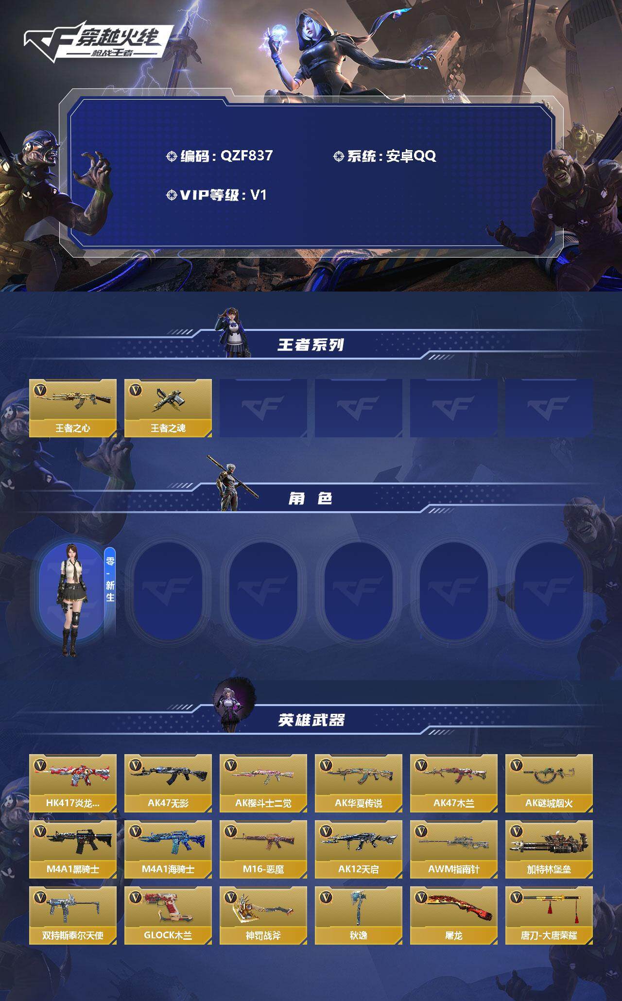 CFMEY344838枪战王者账号详情图2 CFMEY344838枪战王者账号详情图2